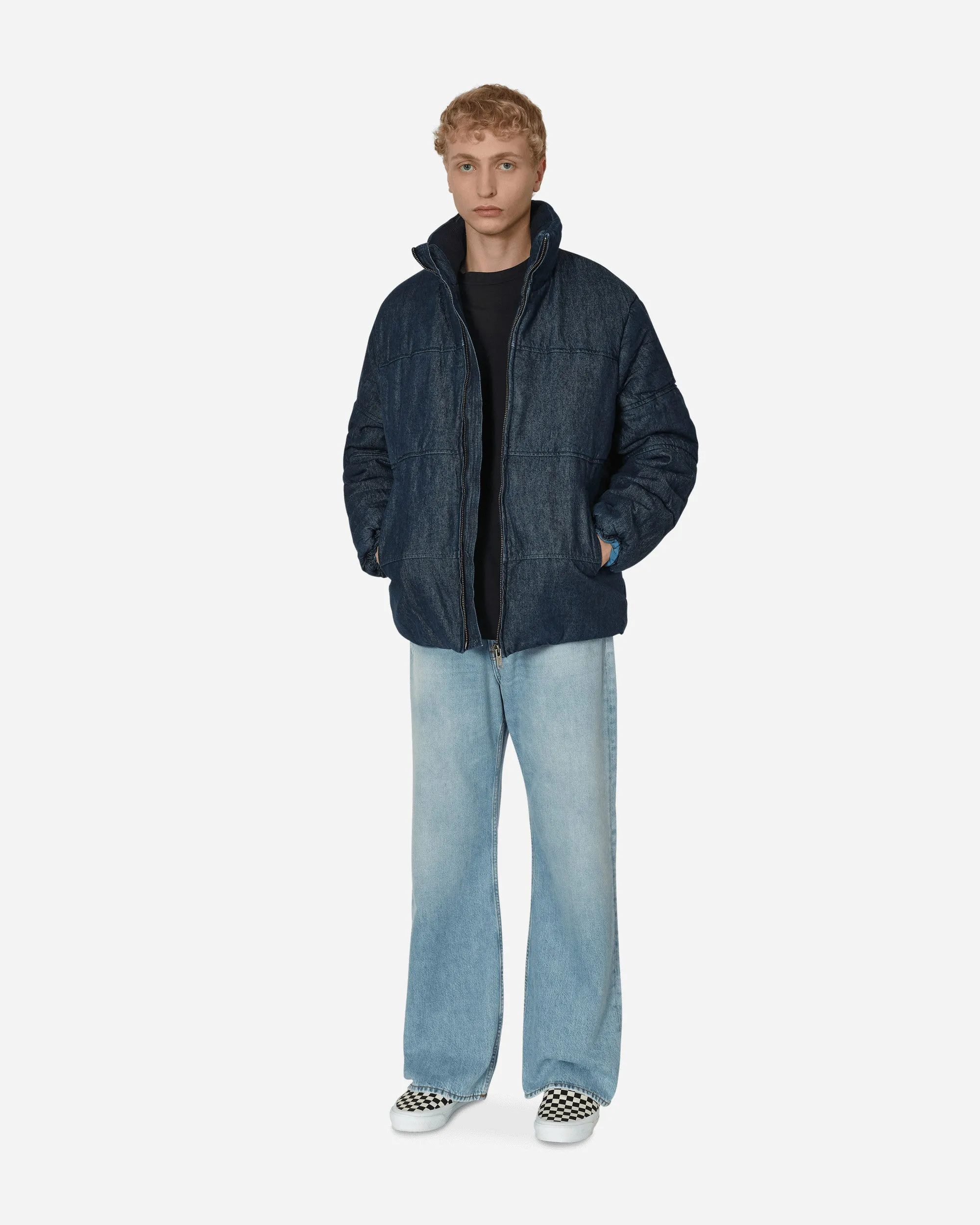 Denim Puffer Jacket Blue