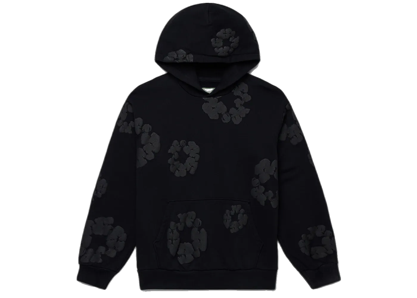 Denim Tears Cotton Wreath Hoodie Black Monochrome