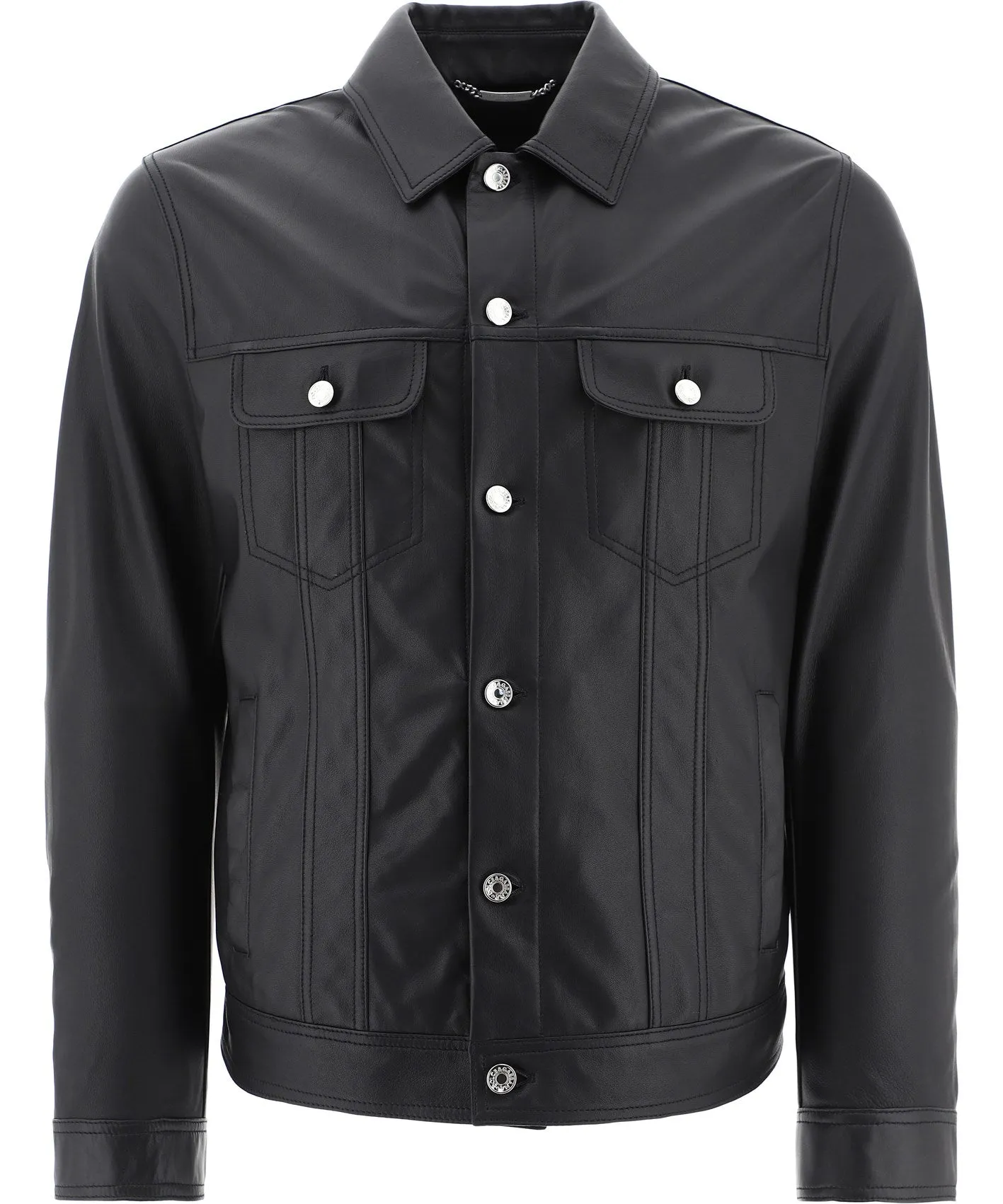 Dolce & Gabbana Buttoned Leather Jacket