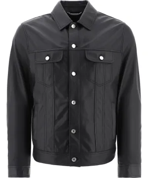 Dolce & Gabbana Buttoned Leather Jacket
