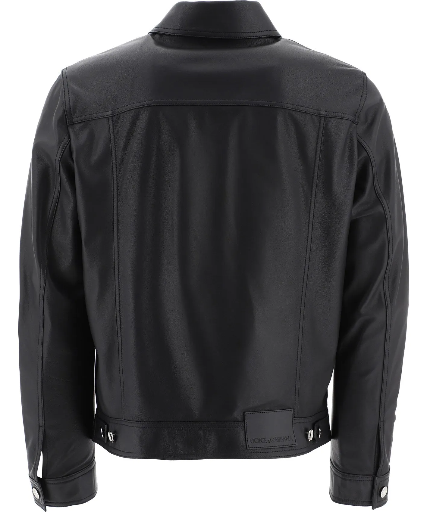 Dolce & Gabbana Buttoned Leather Jacket