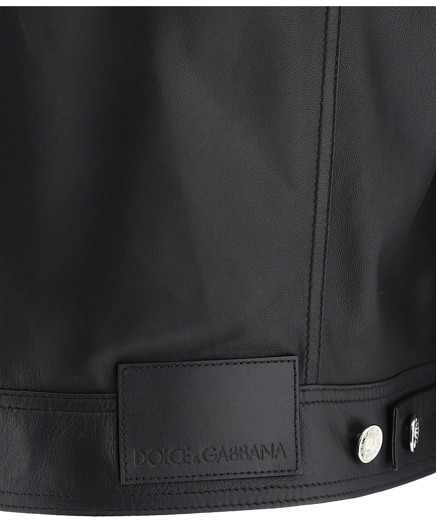 Dolce & Gabbana Buttoned Leather Jacket