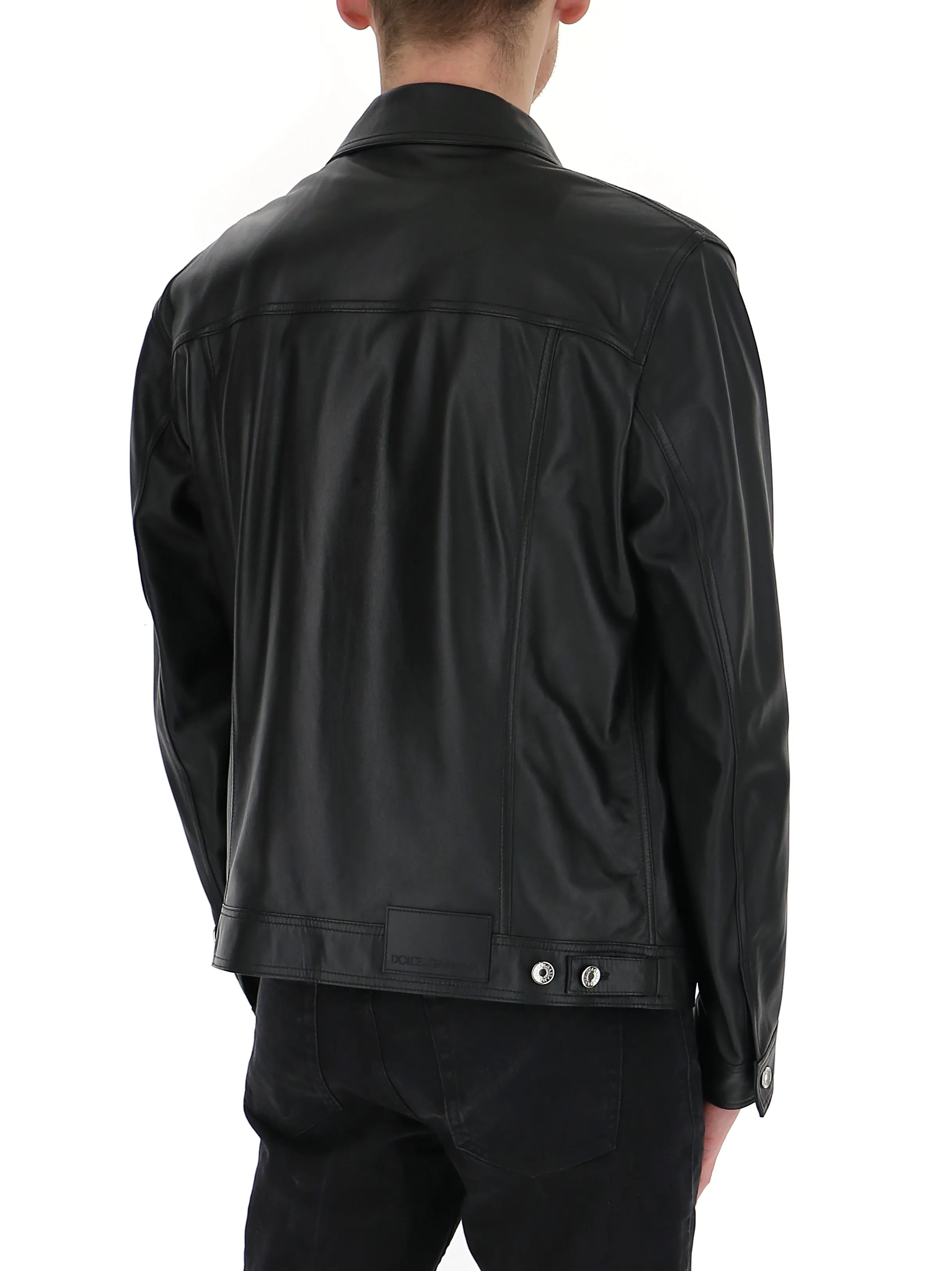 Dolce & Gabbana Buttoned Leather Jacket