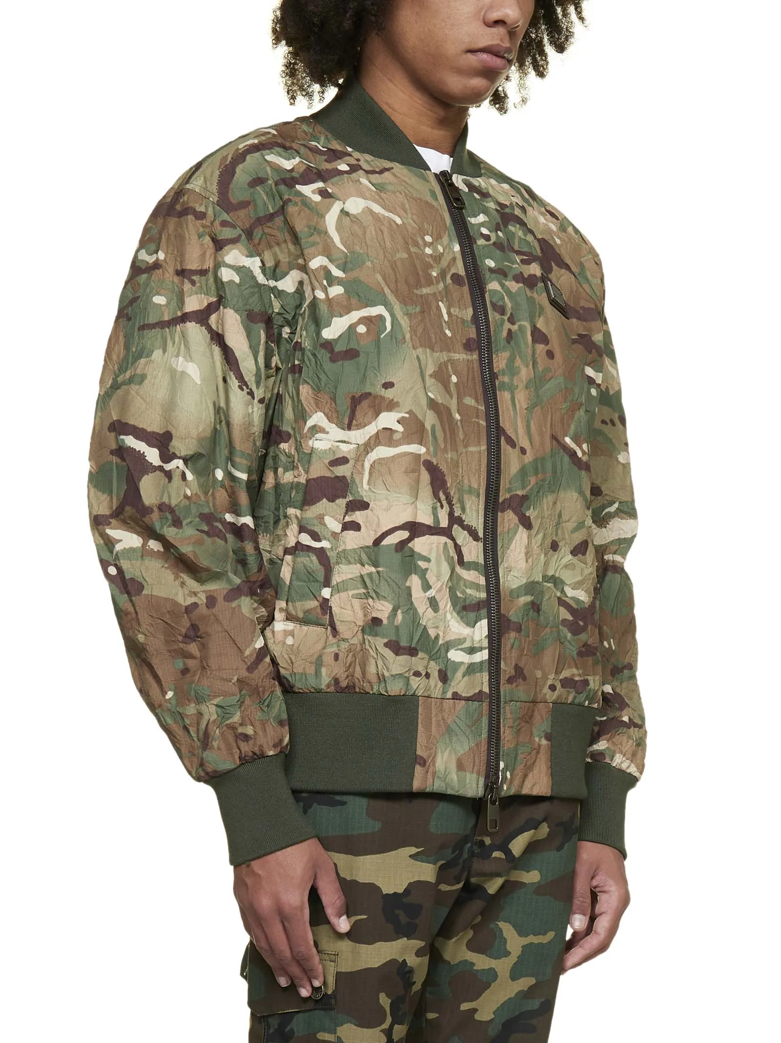 Dolce & Gabbana Camouflage Printed Jacket
