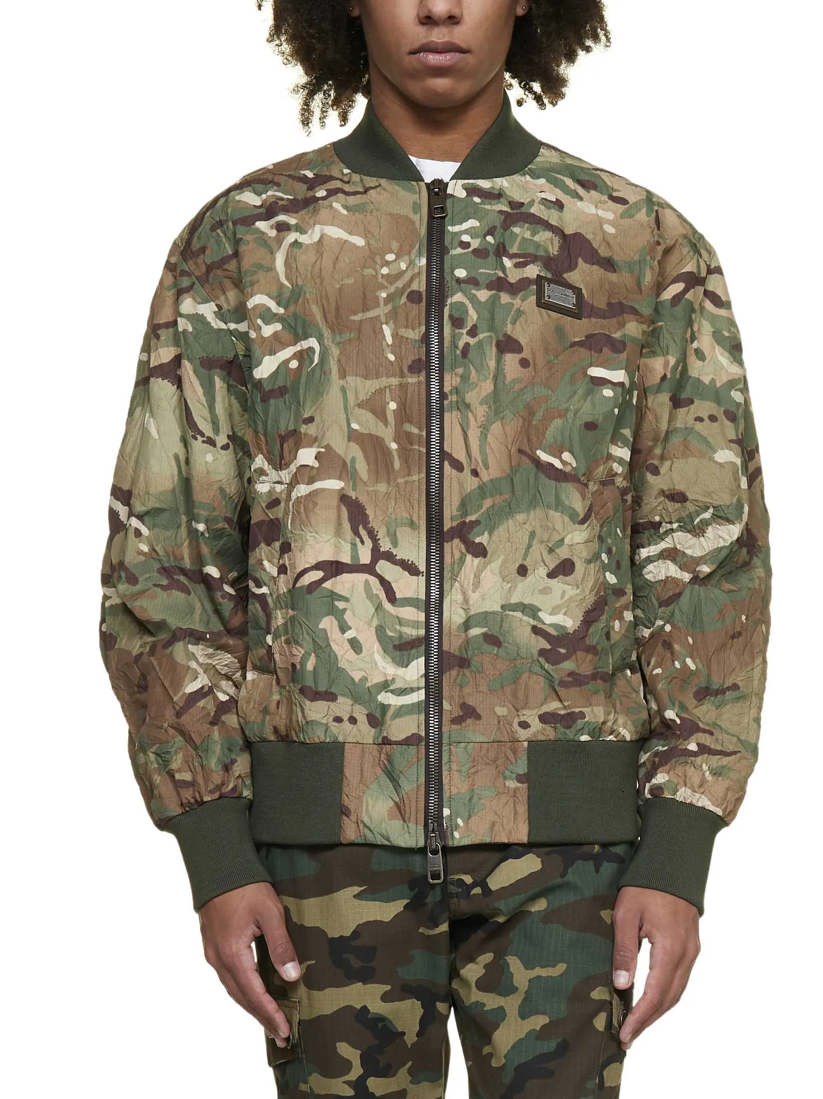 Dolce & Gabbana Camouflage Printed Jacket