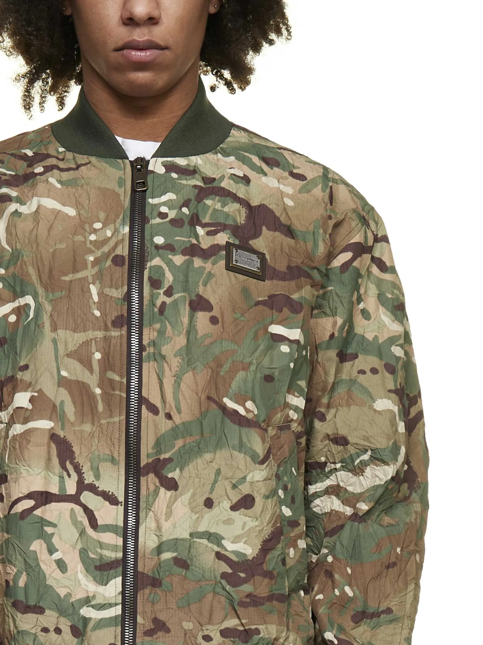 Dolce & Gabbana Camouflage Printed Jacket