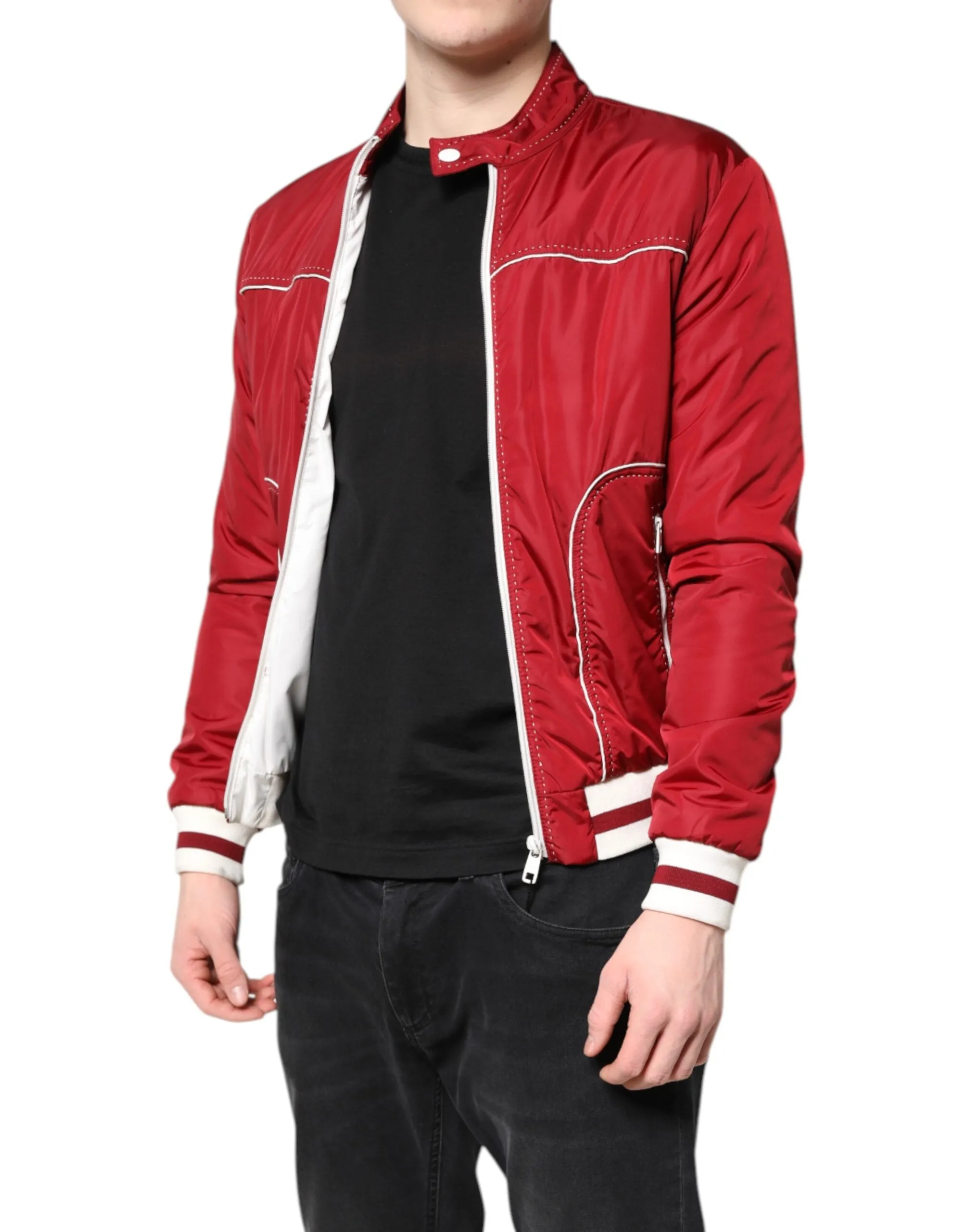 Dolce & Gabbana  Nylon Full Zip Men Bomber Men's Jacket