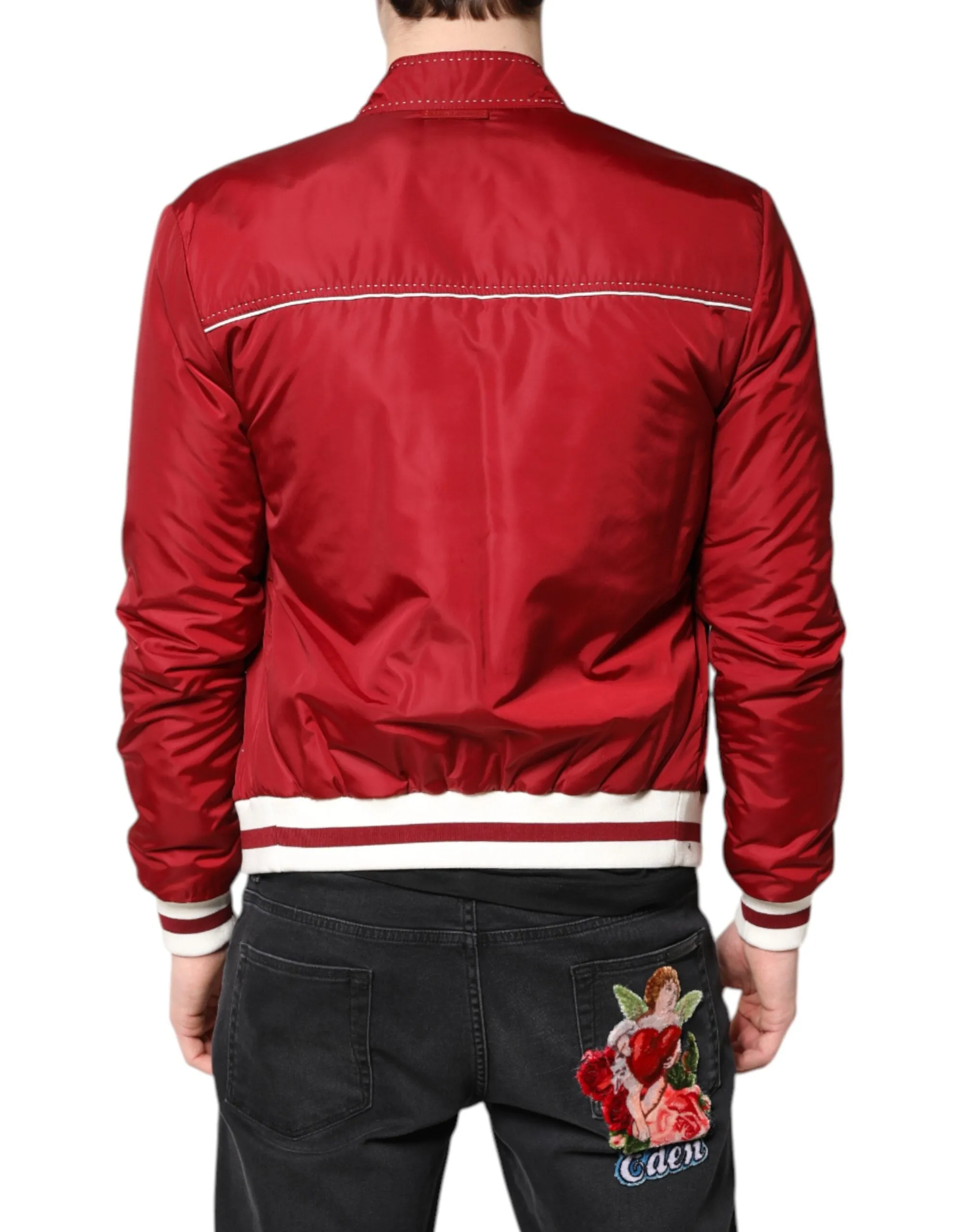 Dolce & Gabbana  Nylon Full Zip Men Bomber Men's Jacket