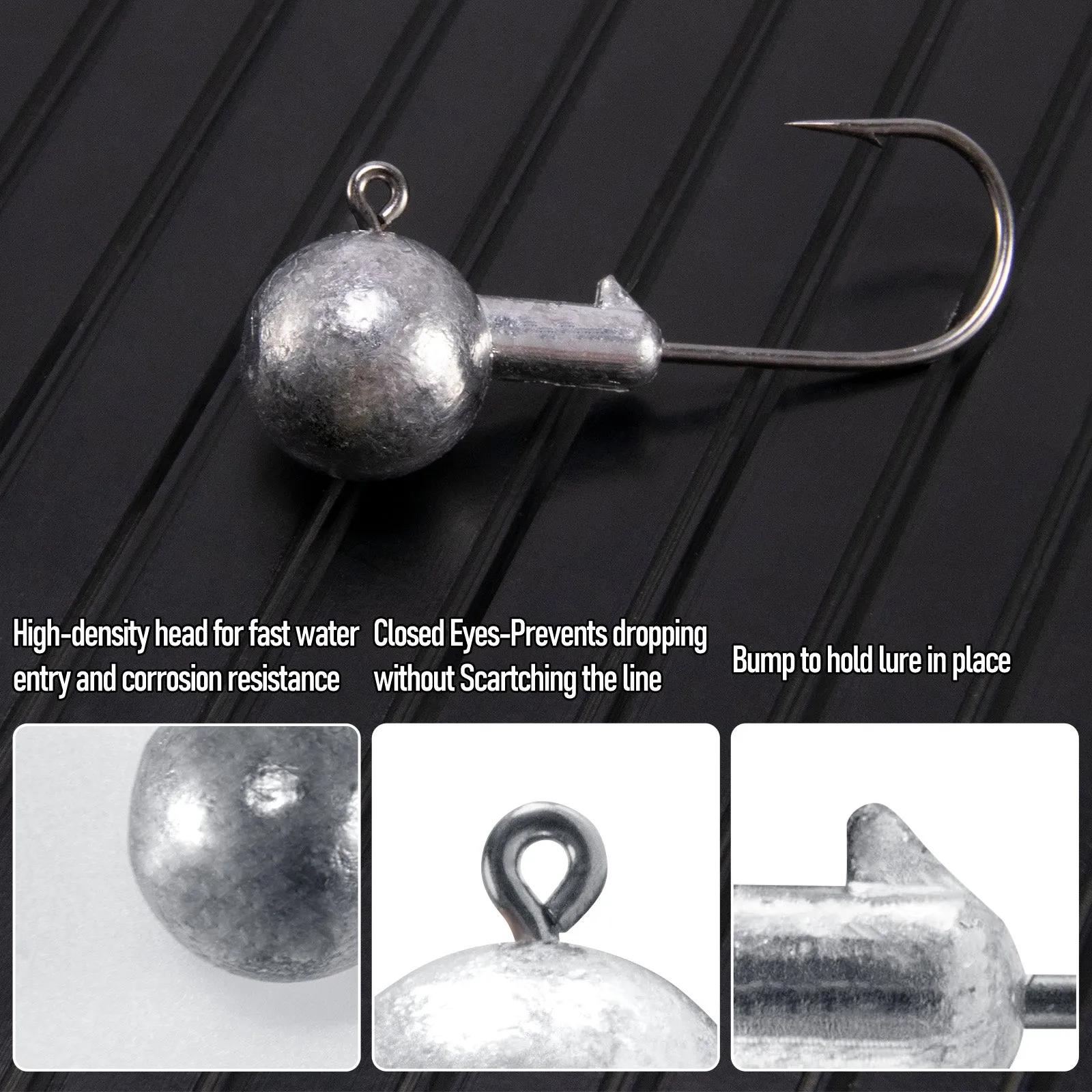 Dr.Fish 10pcs  Sharp Jig Heads Hooks 3.5-28g