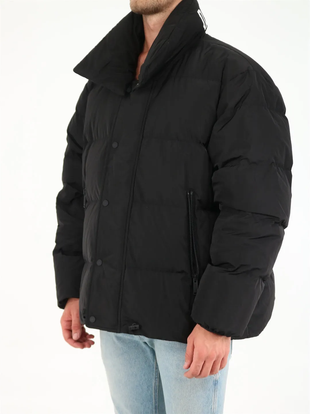 Dsquared2 Logo Printed Drawstring Puffer Jacket