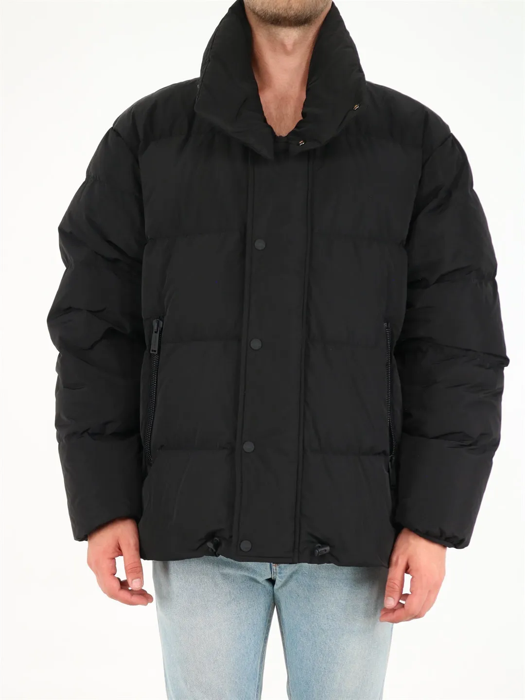 Dsquared2 Logo Printed Drawstring Puffer Jacket