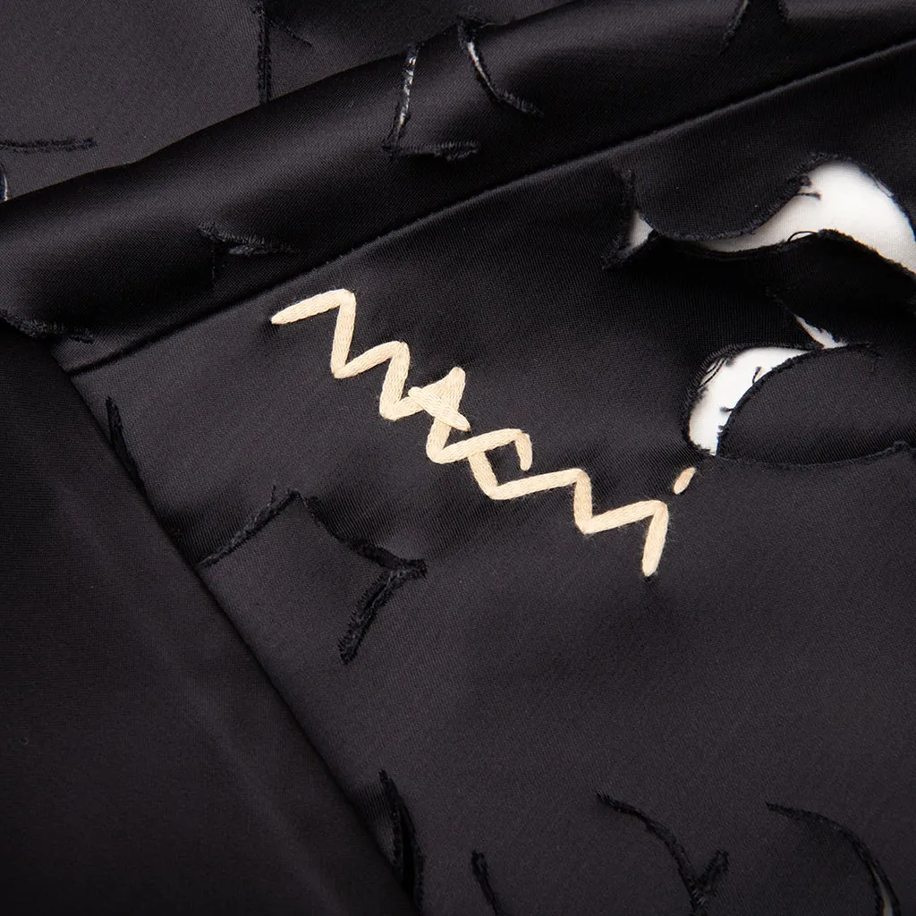 Duchess Satin Jacket With Cut-Out Detail - Black