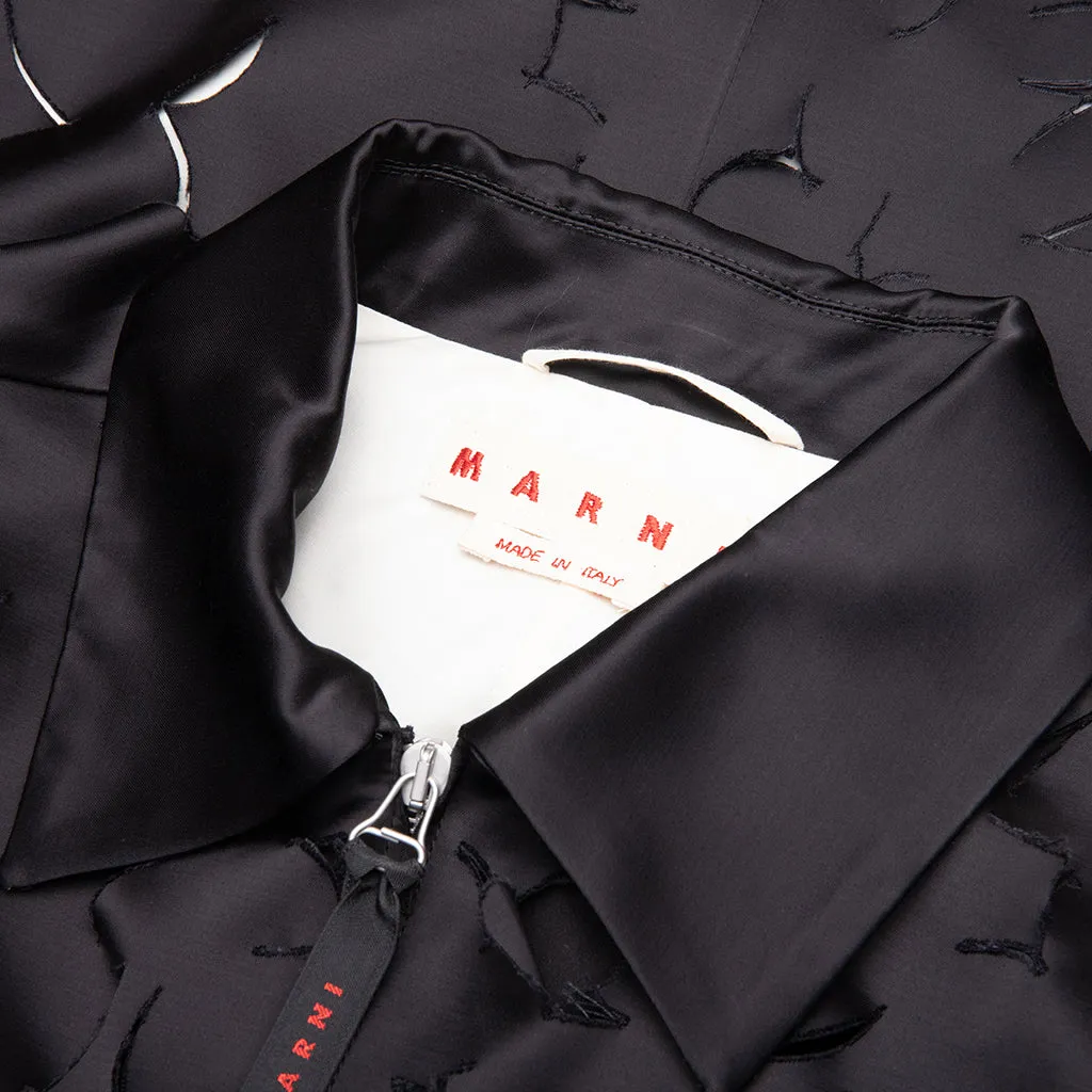 Duchess Satin Jacket With Cut-Out Detail - Black