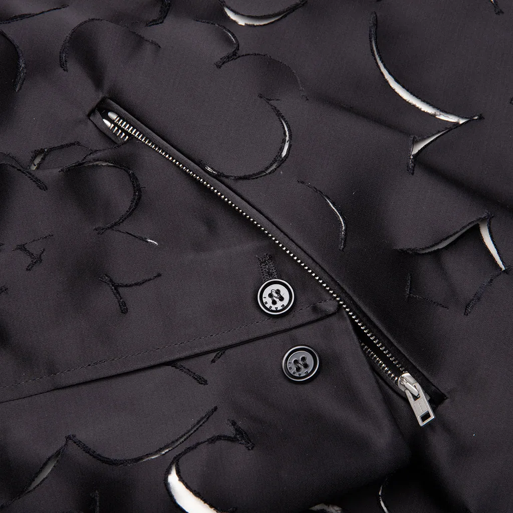 Duchess Satin Jacket With Cut-Out Detail - Black