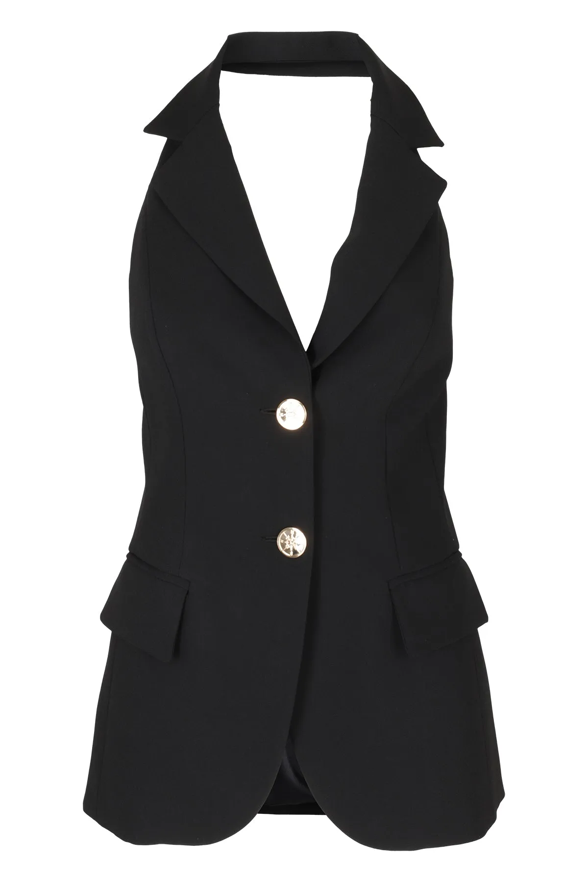 Elisabetta Franchi Halter-Neck Buttoned Waistcoat