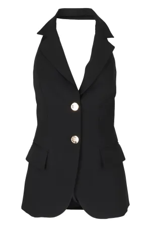 Elisabetta Franchi Halter-Neck Buttoned Waistcoat