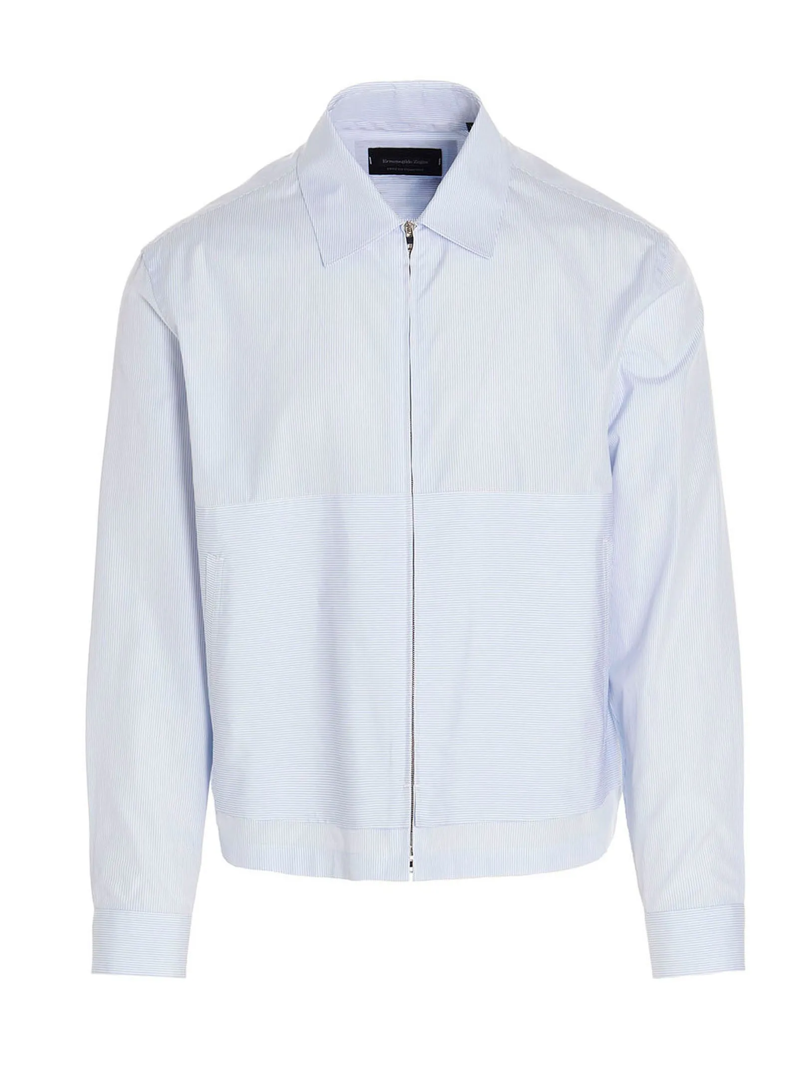 Ermenegildo Zegna Zip-Up Striped Overshirt