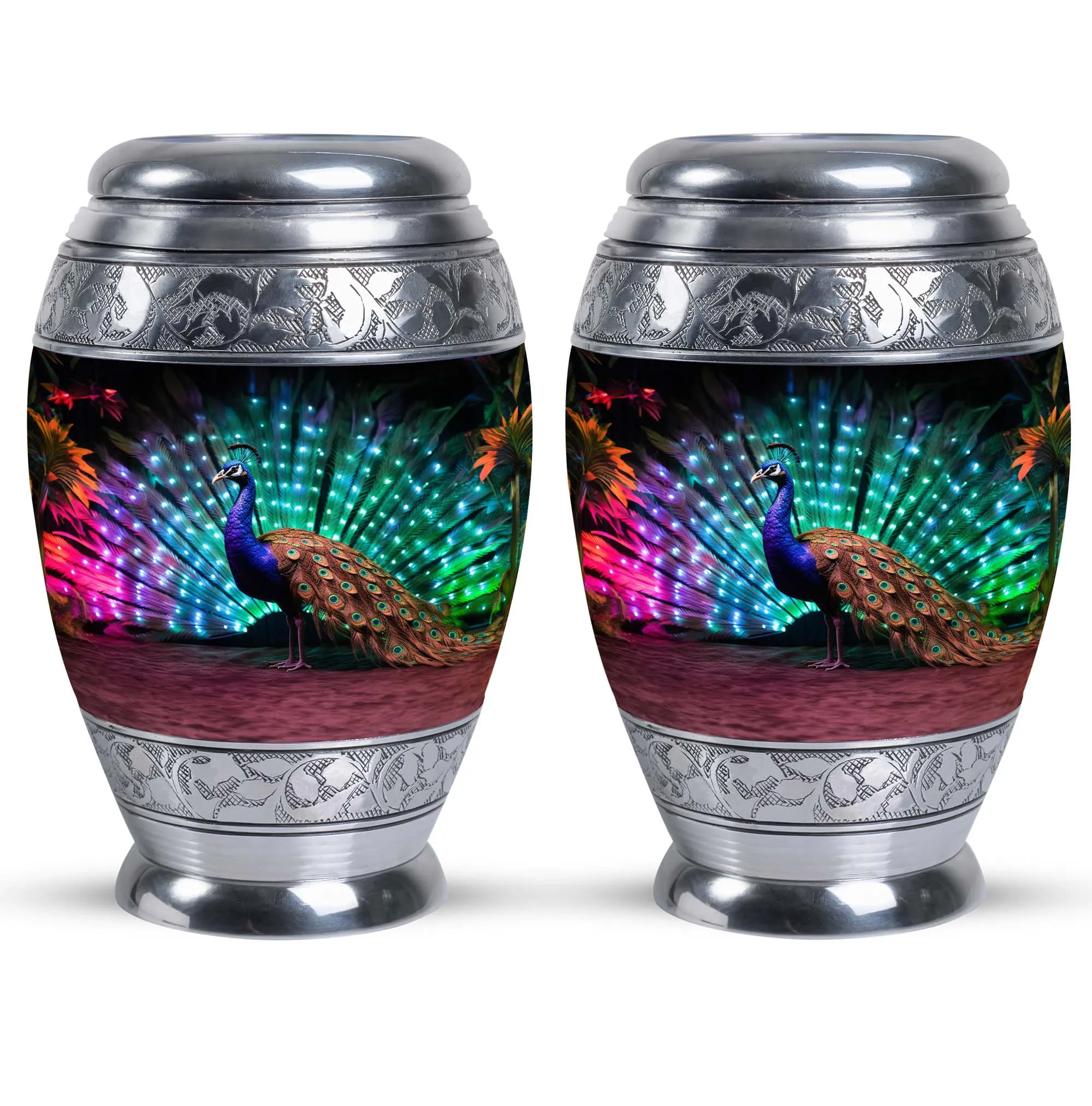Eternal Rest - Peacock Cremation Urn for Cherished Memories