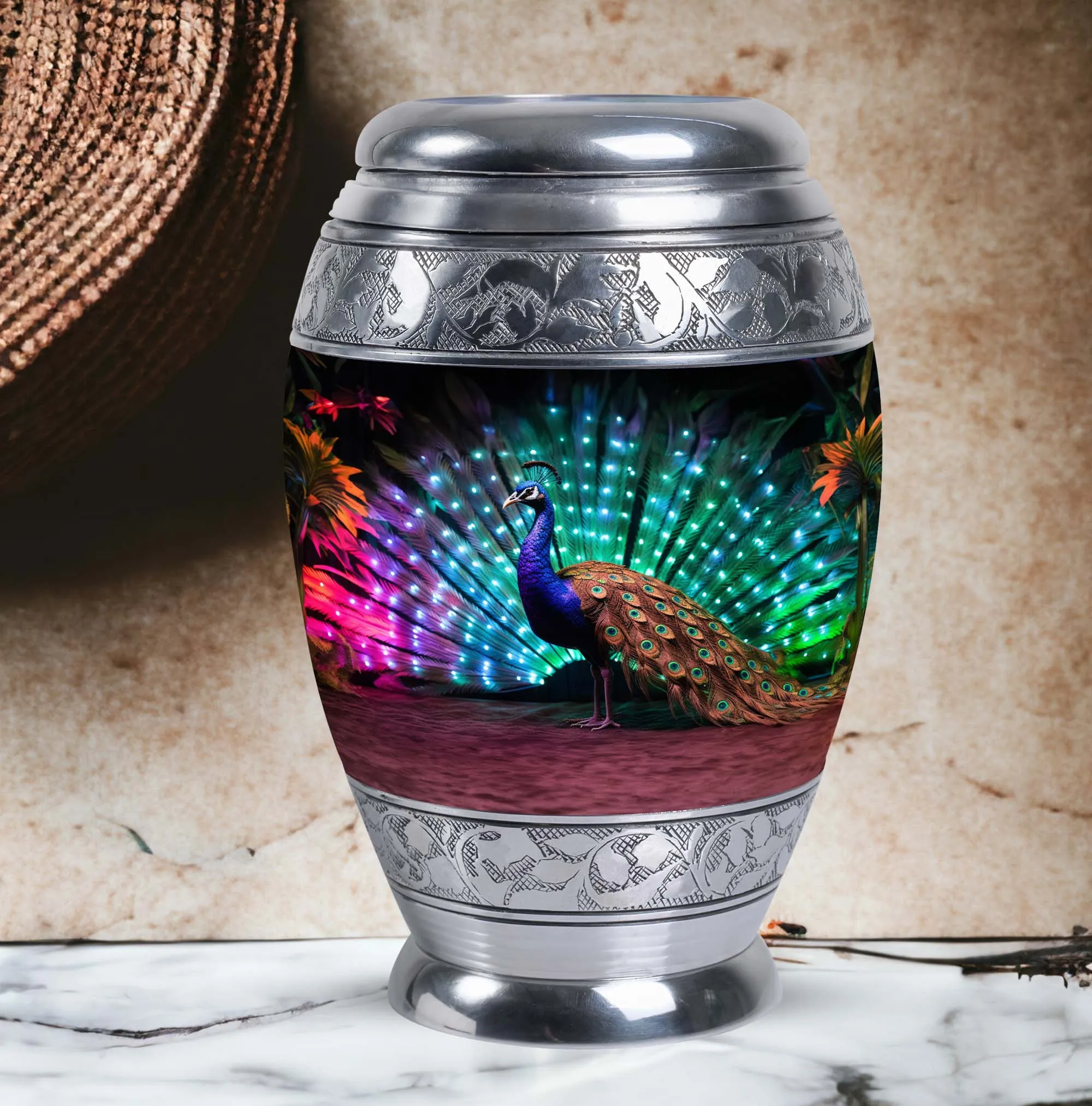 Eternal Rest - Peacock Cremation Urn for Cherished Memories
