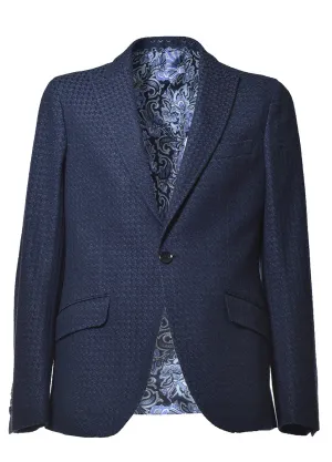 Etro Checked Single Breasted Blazer