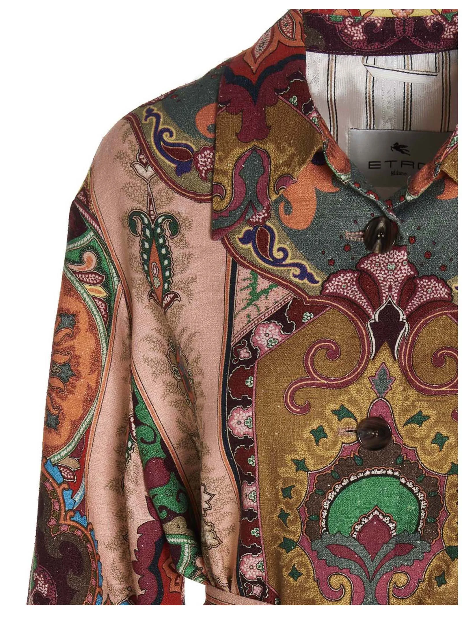 Etro Paisley Printed Belted Waist Jacket
