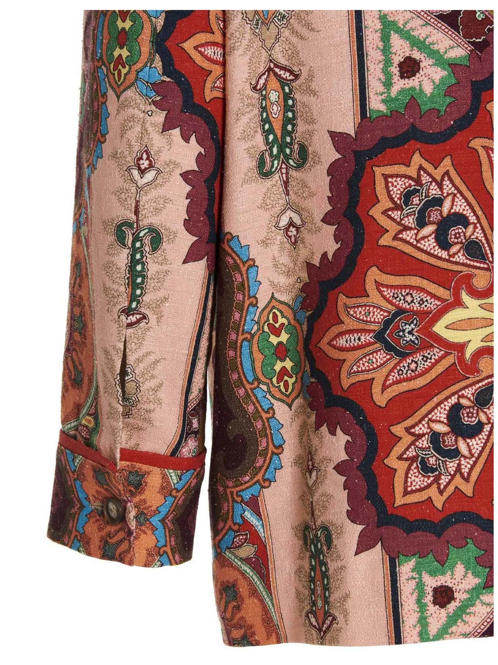 Etro Paisley Printed Belted Waist Jacket