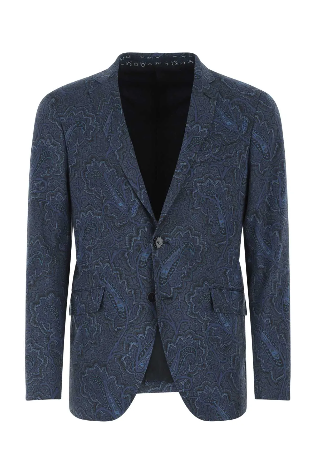 Etro Patterned Jacquard Single Breasted Blazer