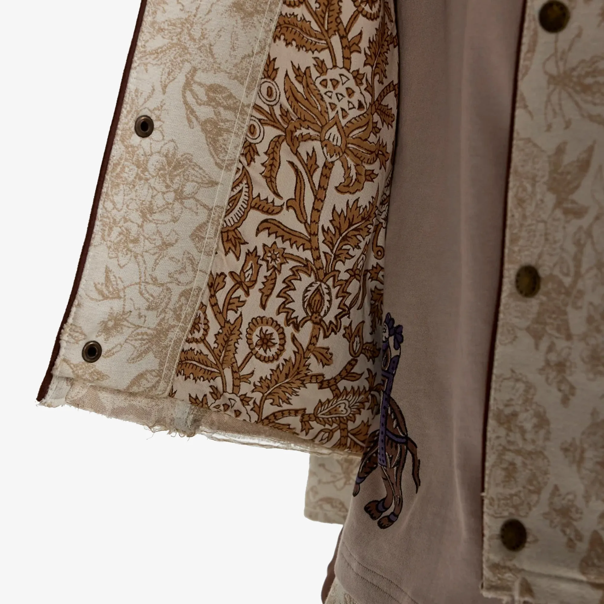 F A R A K | HANDMADE JACQUARD JACKET { BEIGE