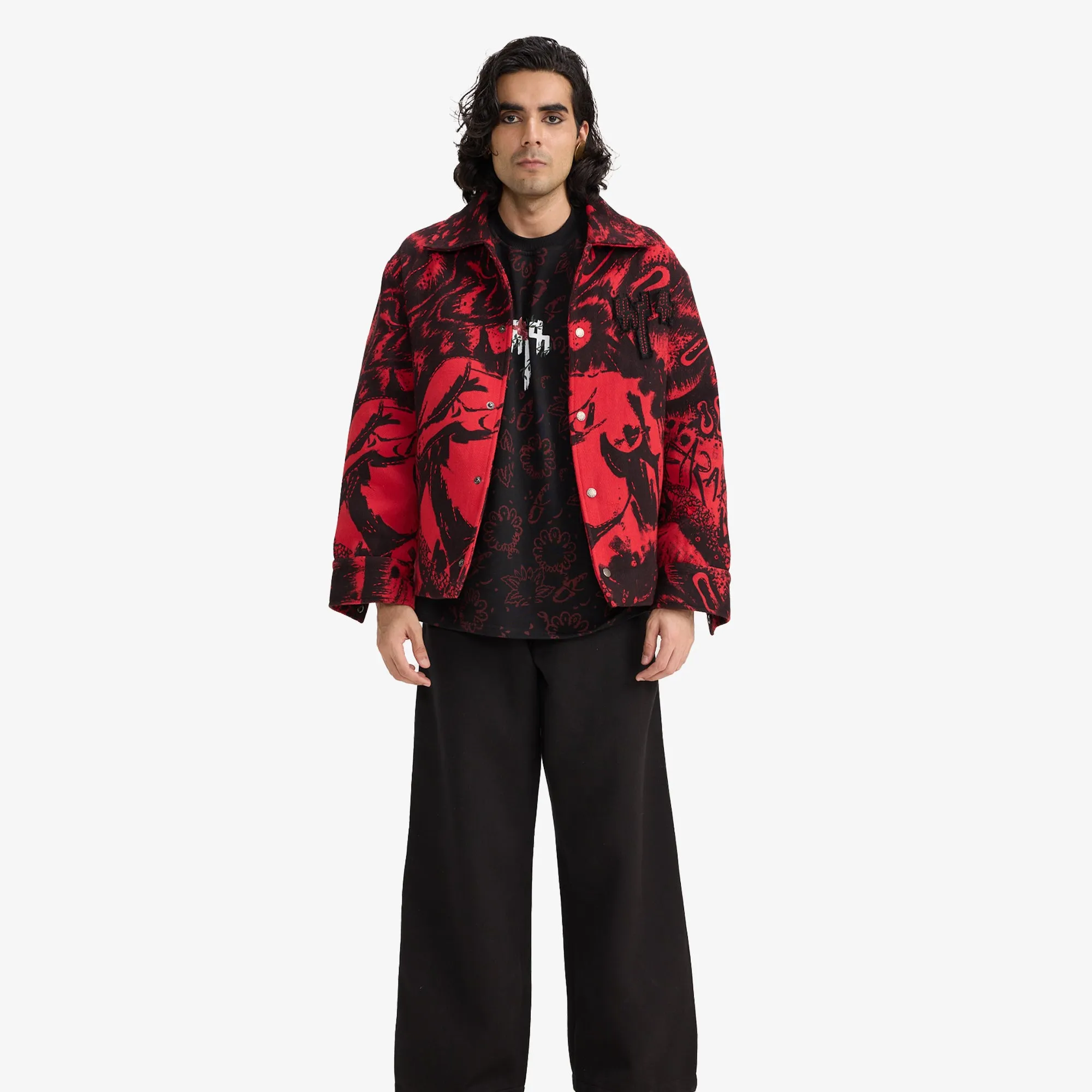 F A R A K | OBSESSION HANDMADE JACKET { BLACK/RED