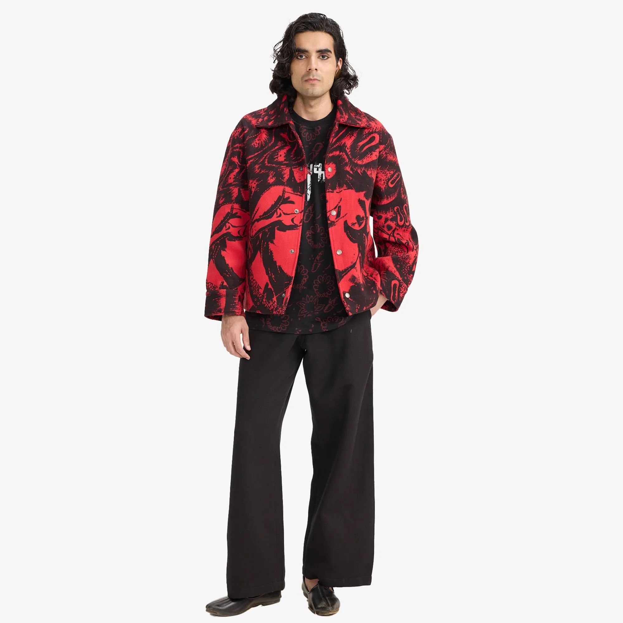 F A R A K | OBSESSION HANDMADE JACKET { BLACK/RED