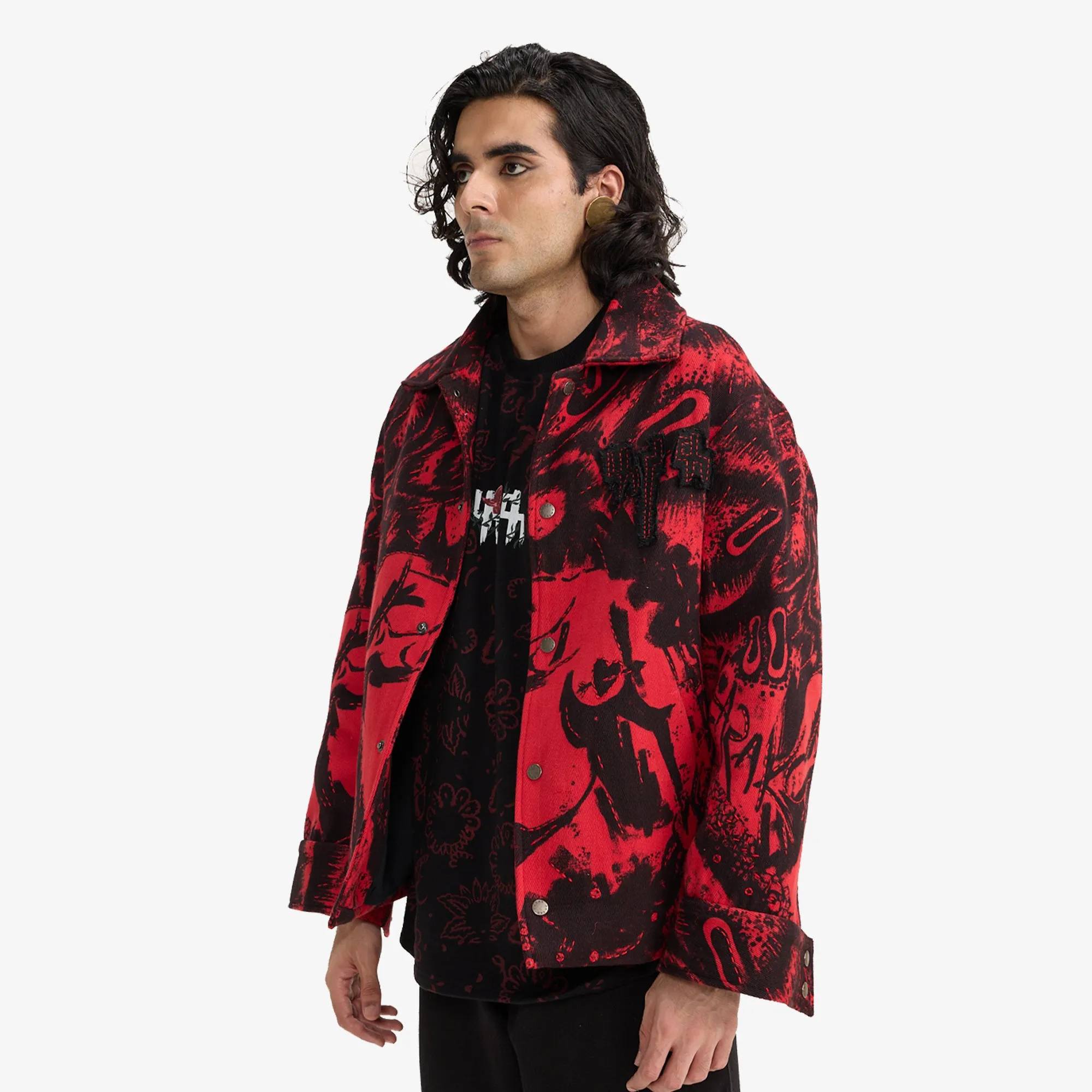 F A R A K | OBSESSION HANDMADE JACKET { BLACK/RED