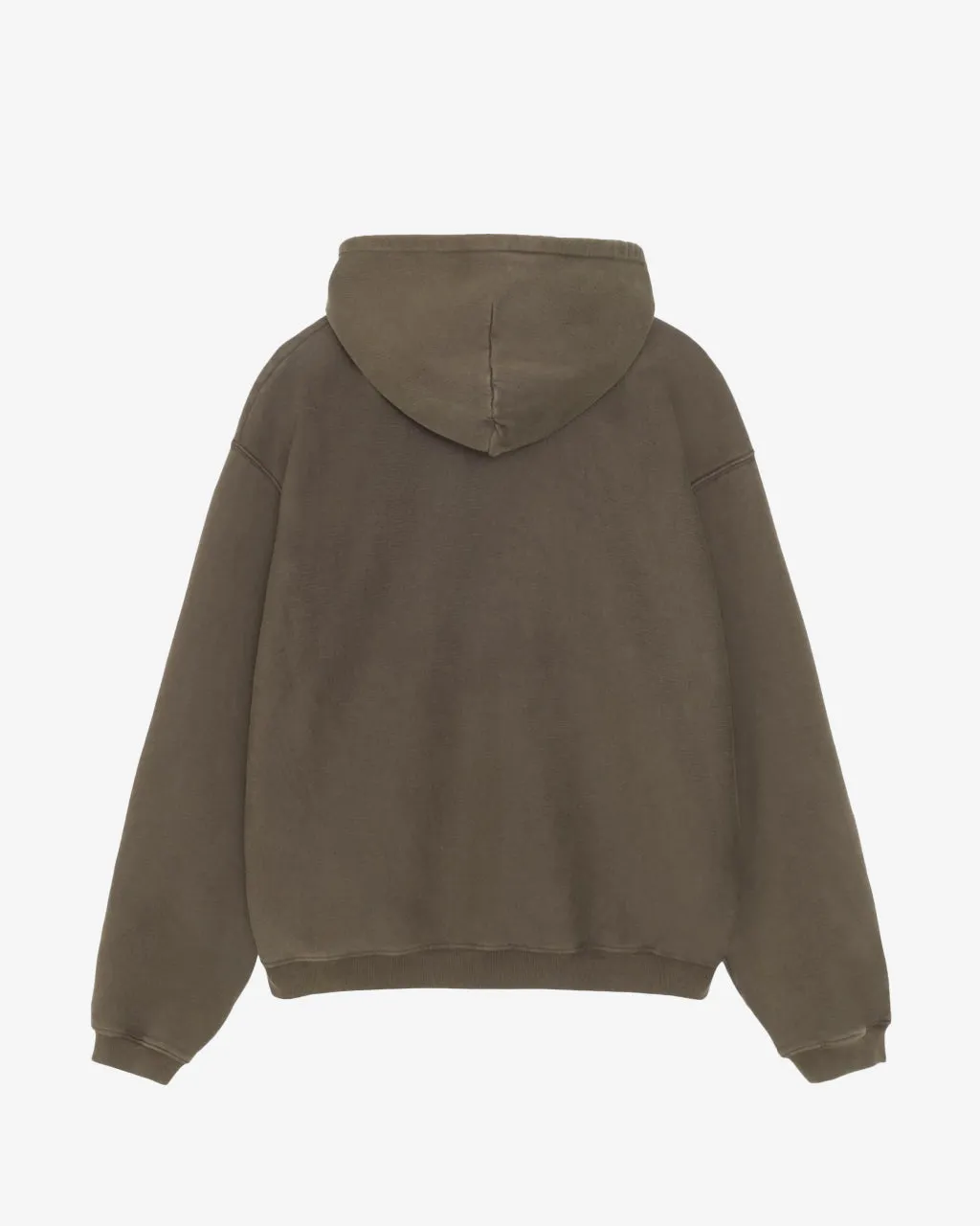 Faded Graphic Zip Hoodie Olive