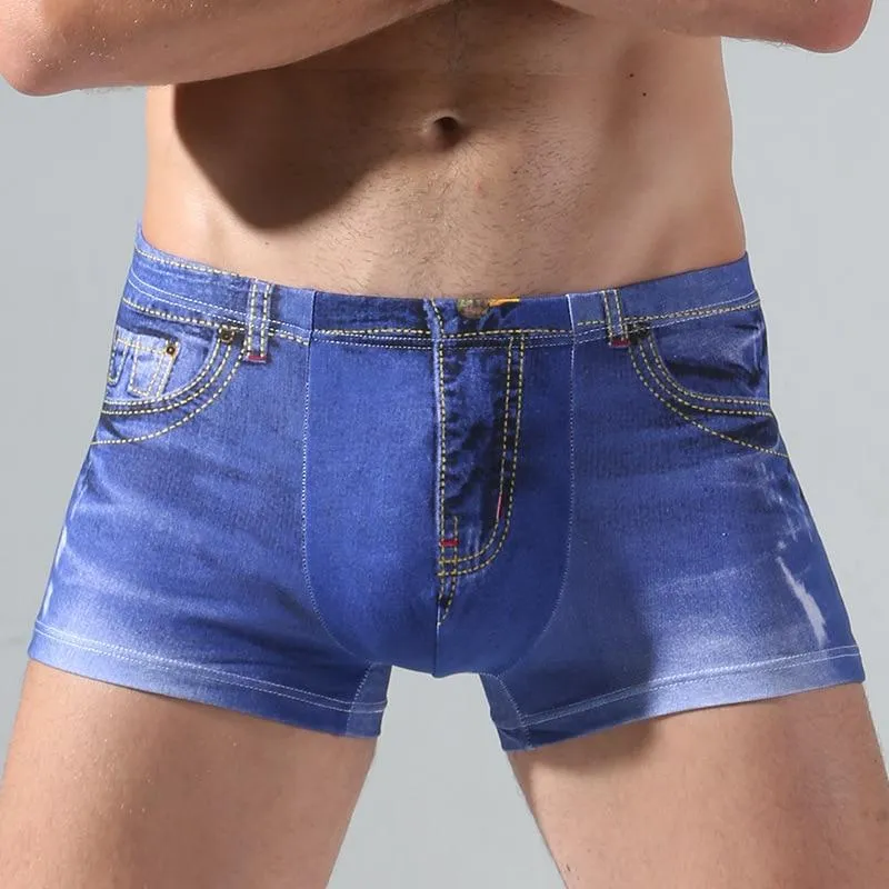 Faux Denim Boxer Briefs