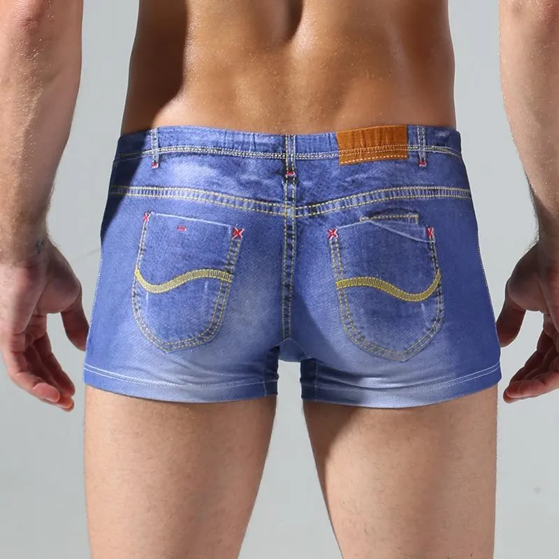 Faux Denim Boxer Briefs
