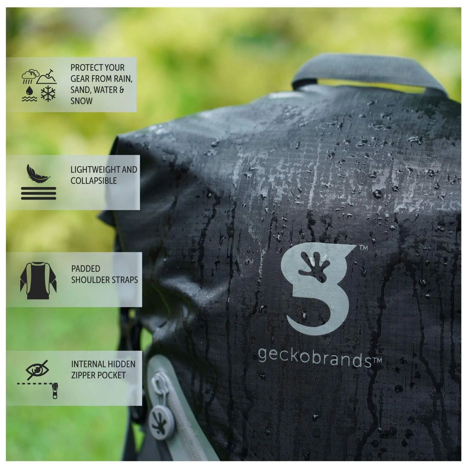 Geckobrands Waterproof Lightweight Backpack