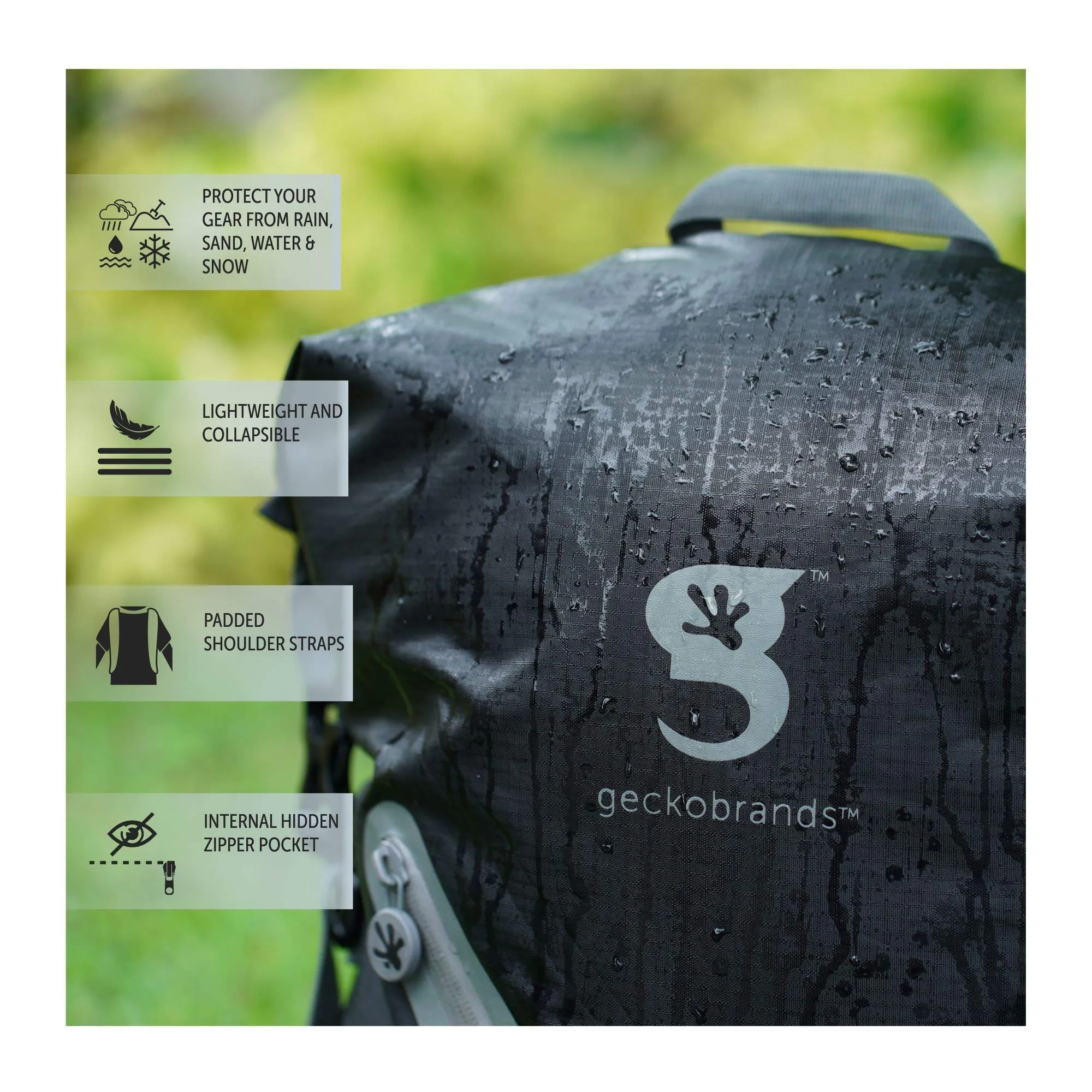 Geckobrands Waterproof Lightweight Backpack