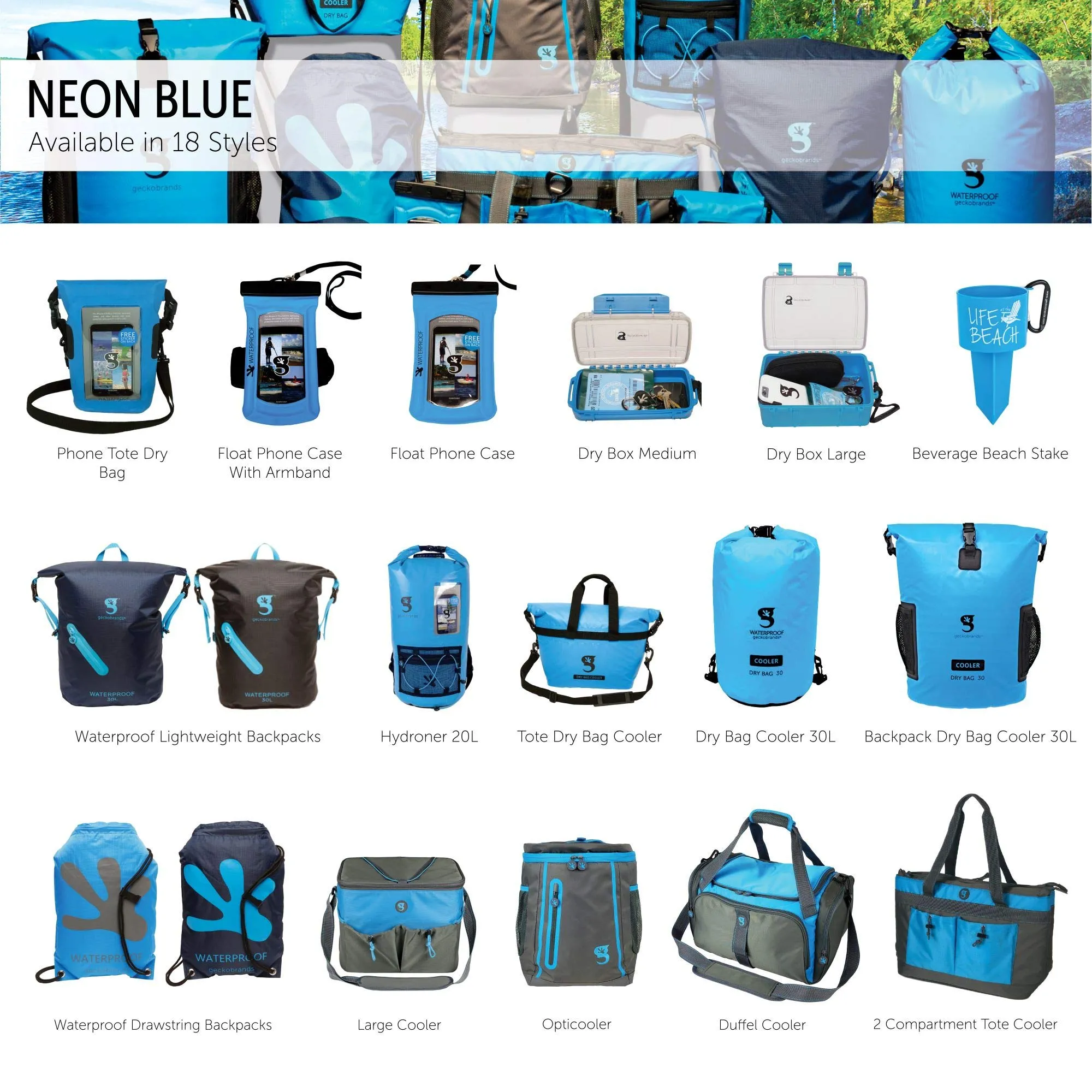 Geckobrands Waterproof Lightweight Backpack