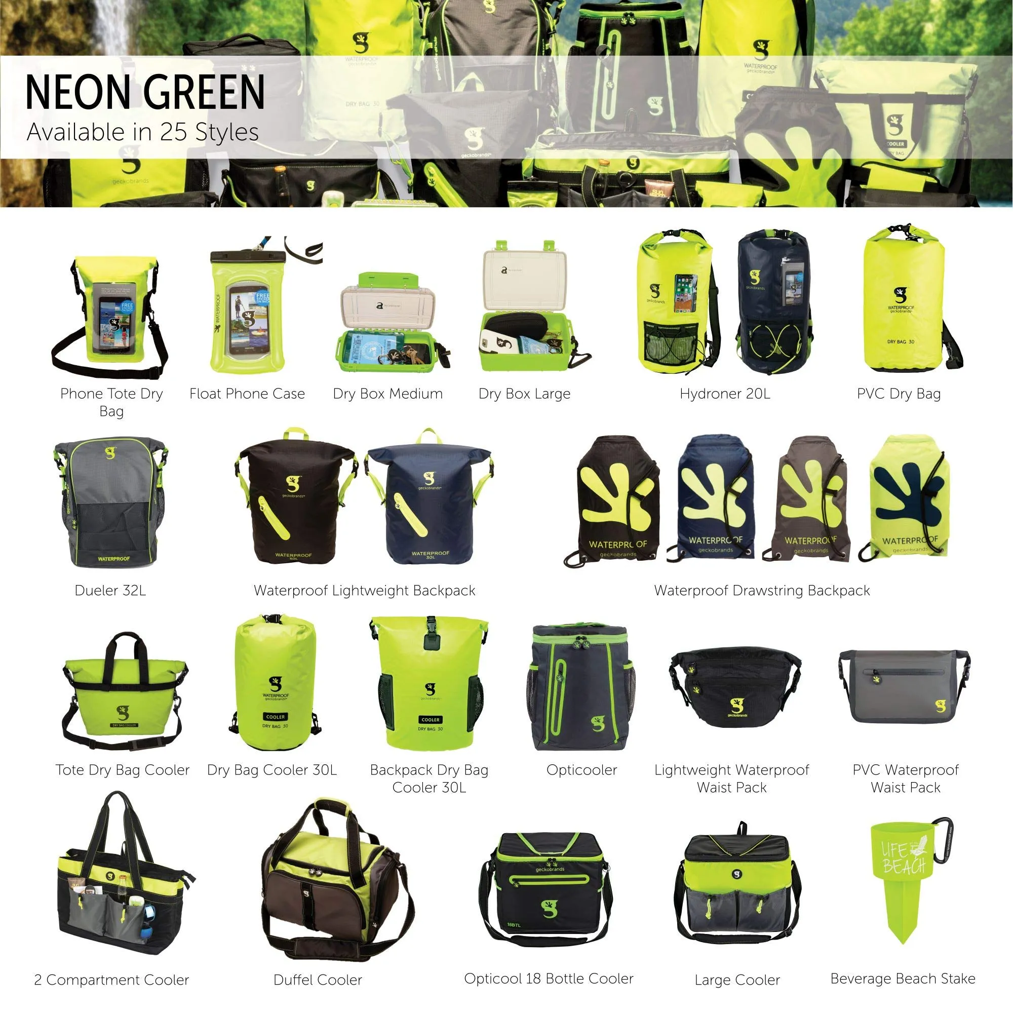 Geckobrands Waterproof Lightweight Backpack