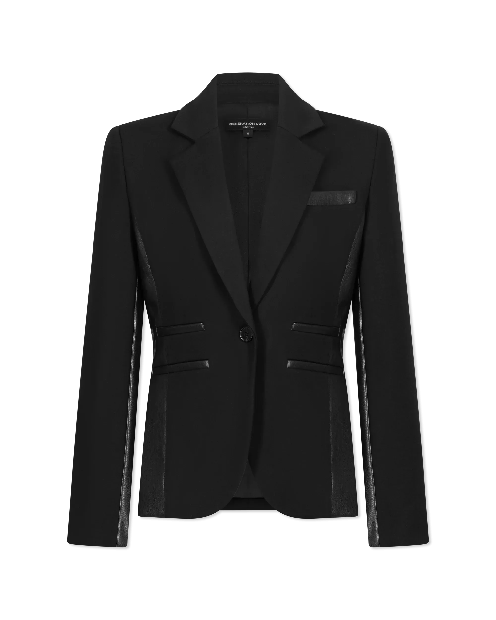 Generation Love Gayle Vegan Leather Ponto Combo Blazer