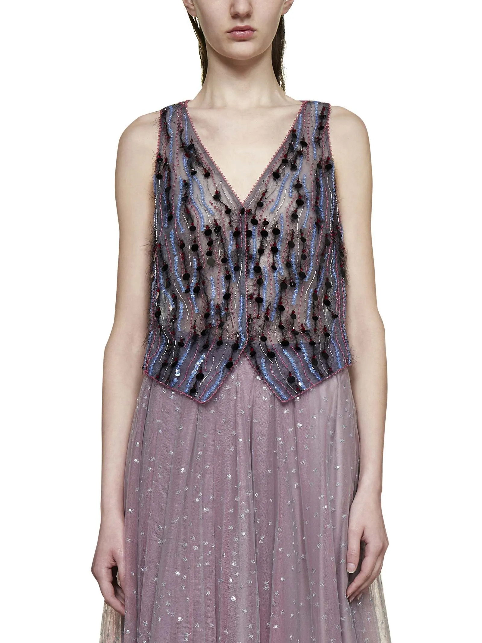 Giorgio Armani Sequinned Buttoned Vest