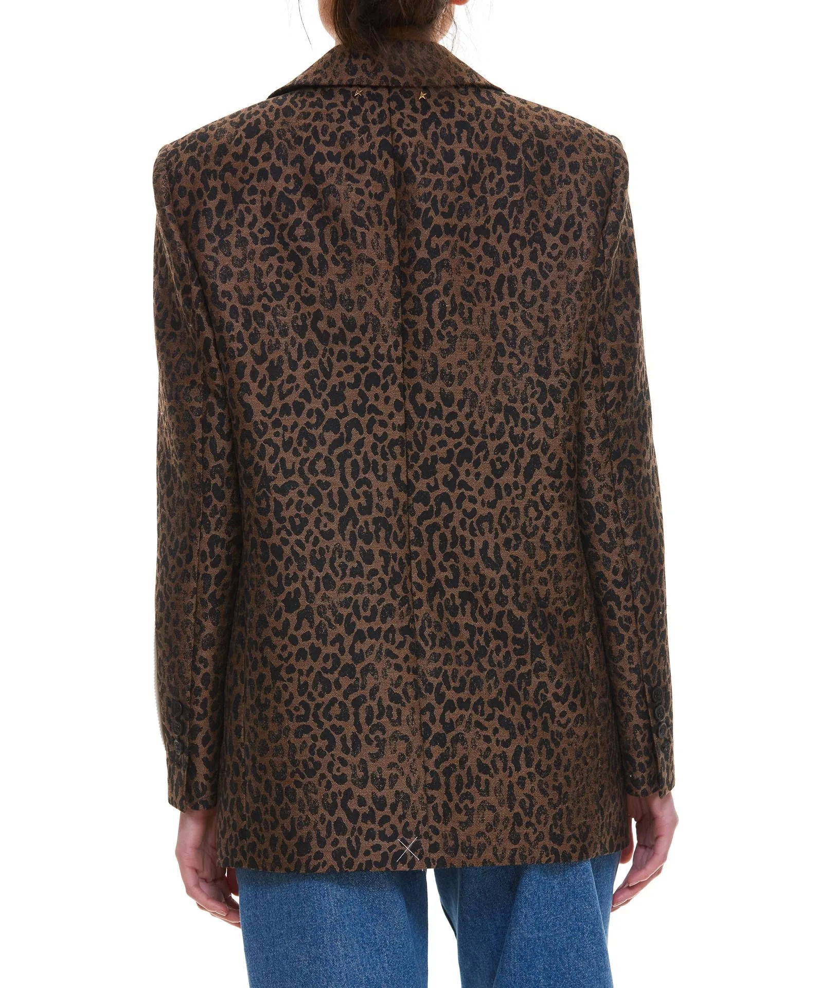 Golden Goose Deluxe Brand Leopard Print Single-Breasted Jacket