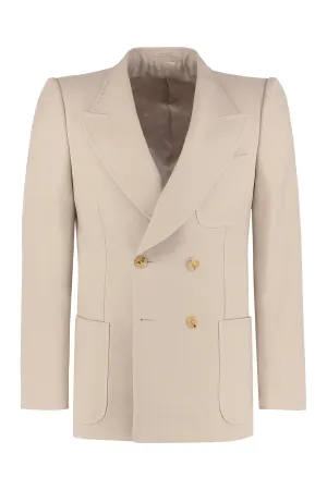 Gucci Logo Patch Double-Breasted Blazer