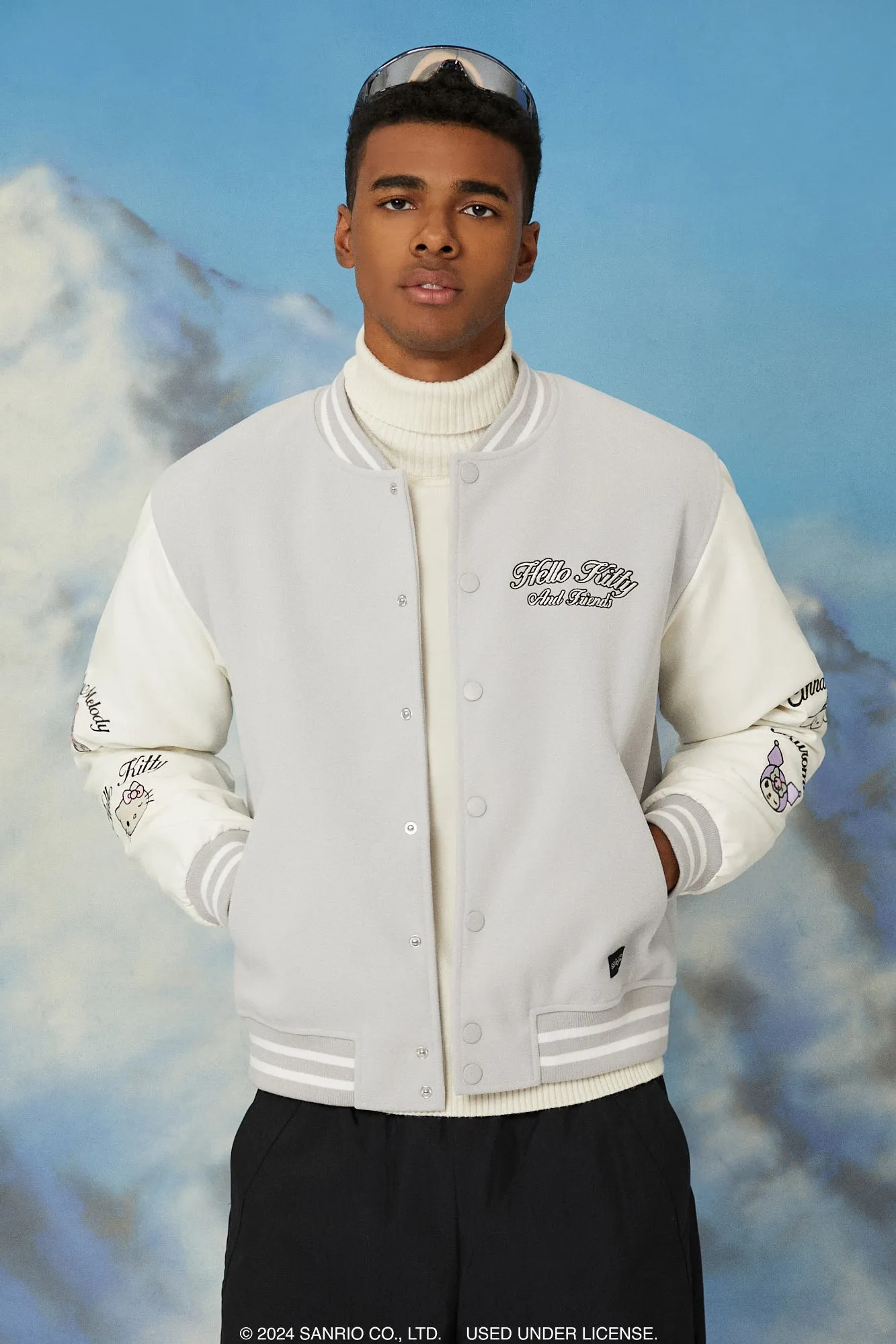 Hello Kitty & Friends Embroidered Varsity Jacket