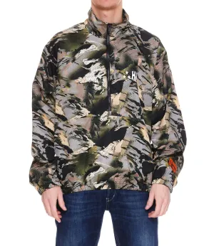 Heron Preston Logo-Patch Camouflage Print Jacket