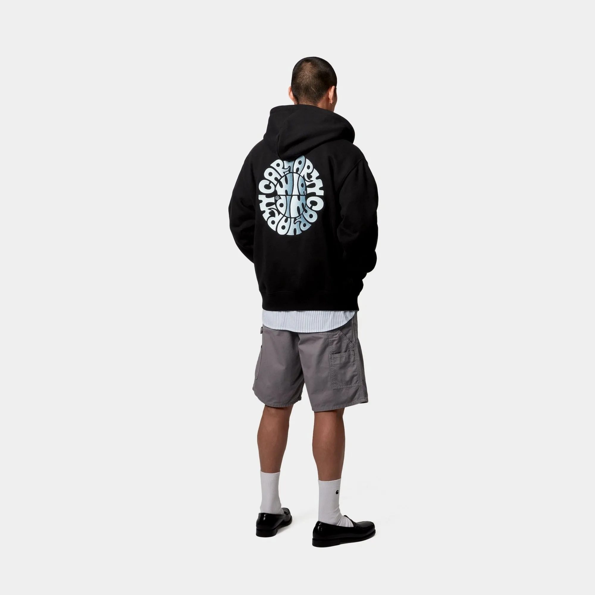 Hooded Jazzy Sweat Jacket | Black / Air Sky