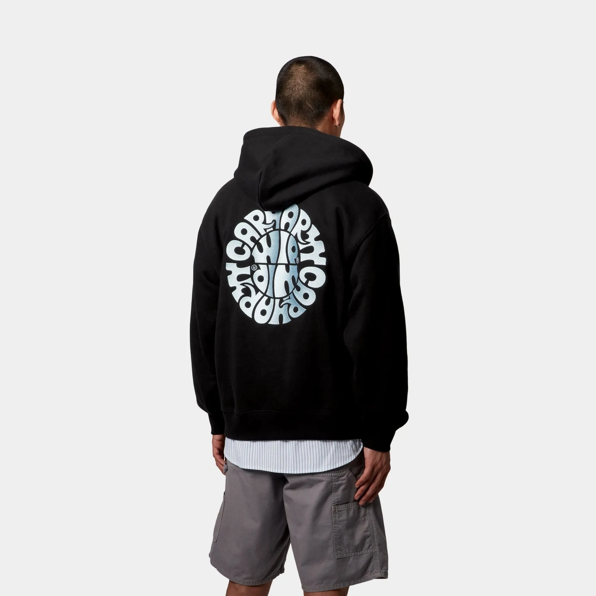 Hooded Jazzy Sweat Jacket | Black / Air Sky