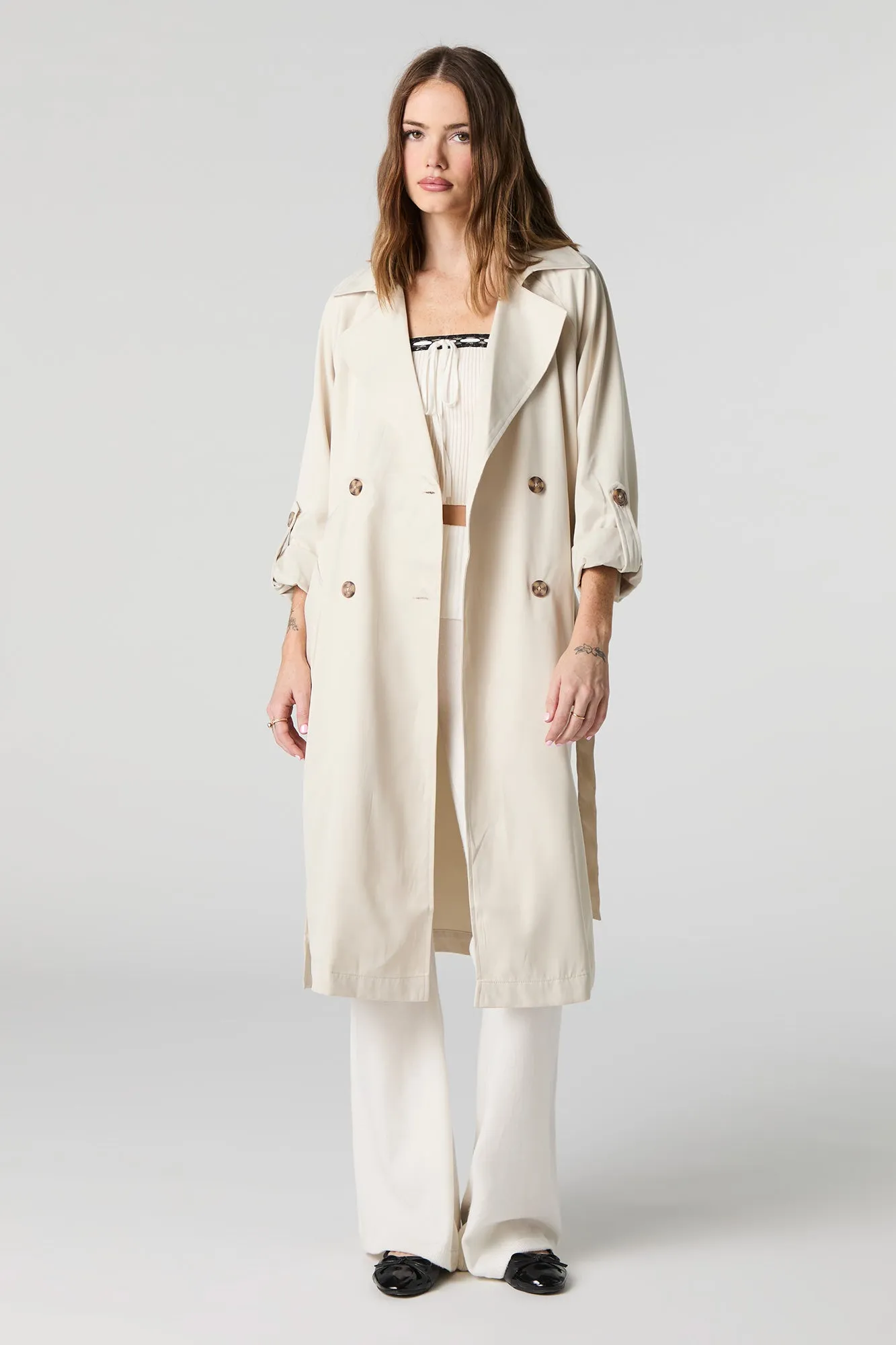 Imperméable à double boutonnage