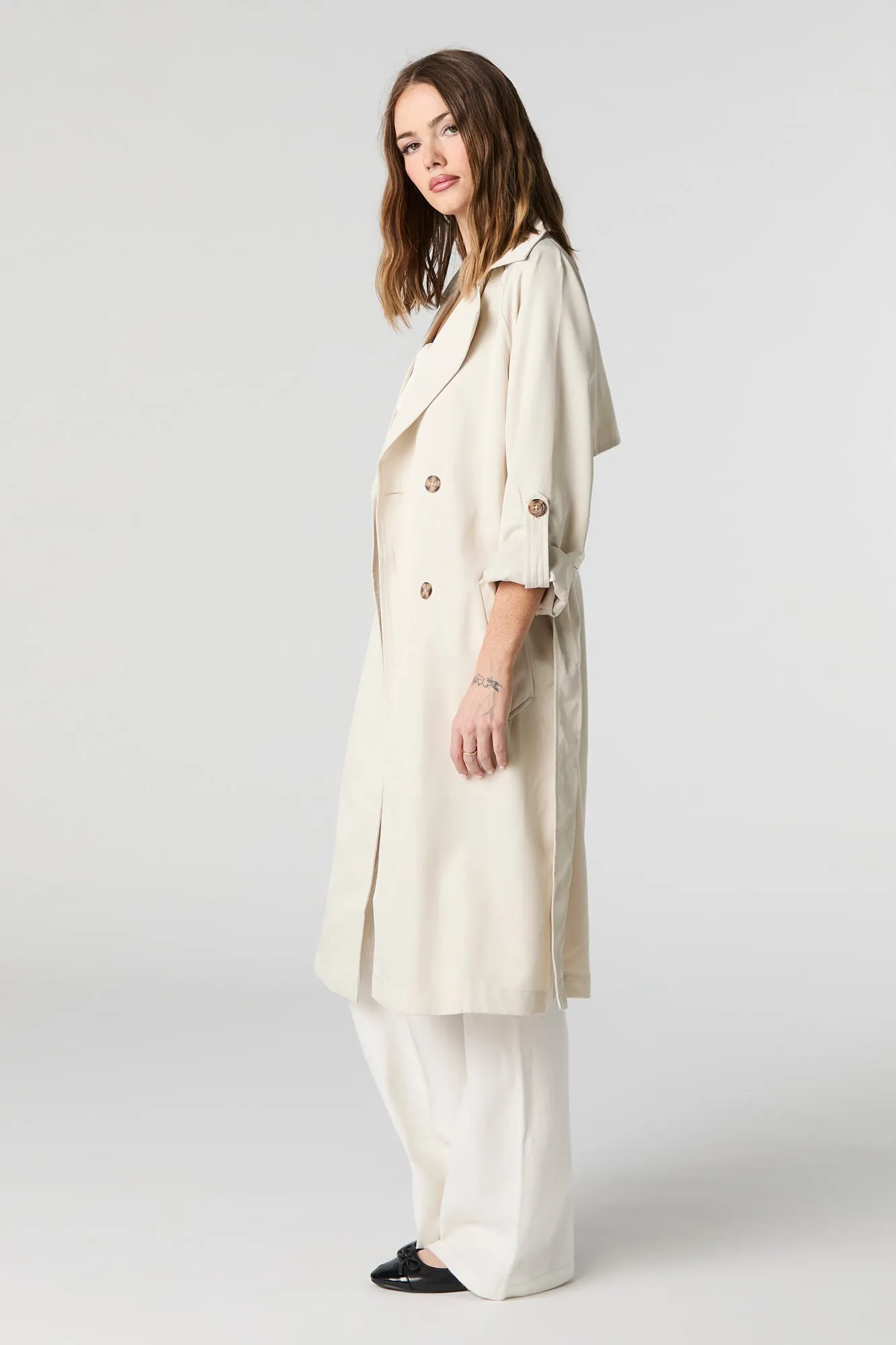 Imperméable à double boutonnage
