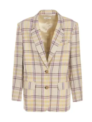 Isabel Marant Étoile Check Printed Buttoned Blazer