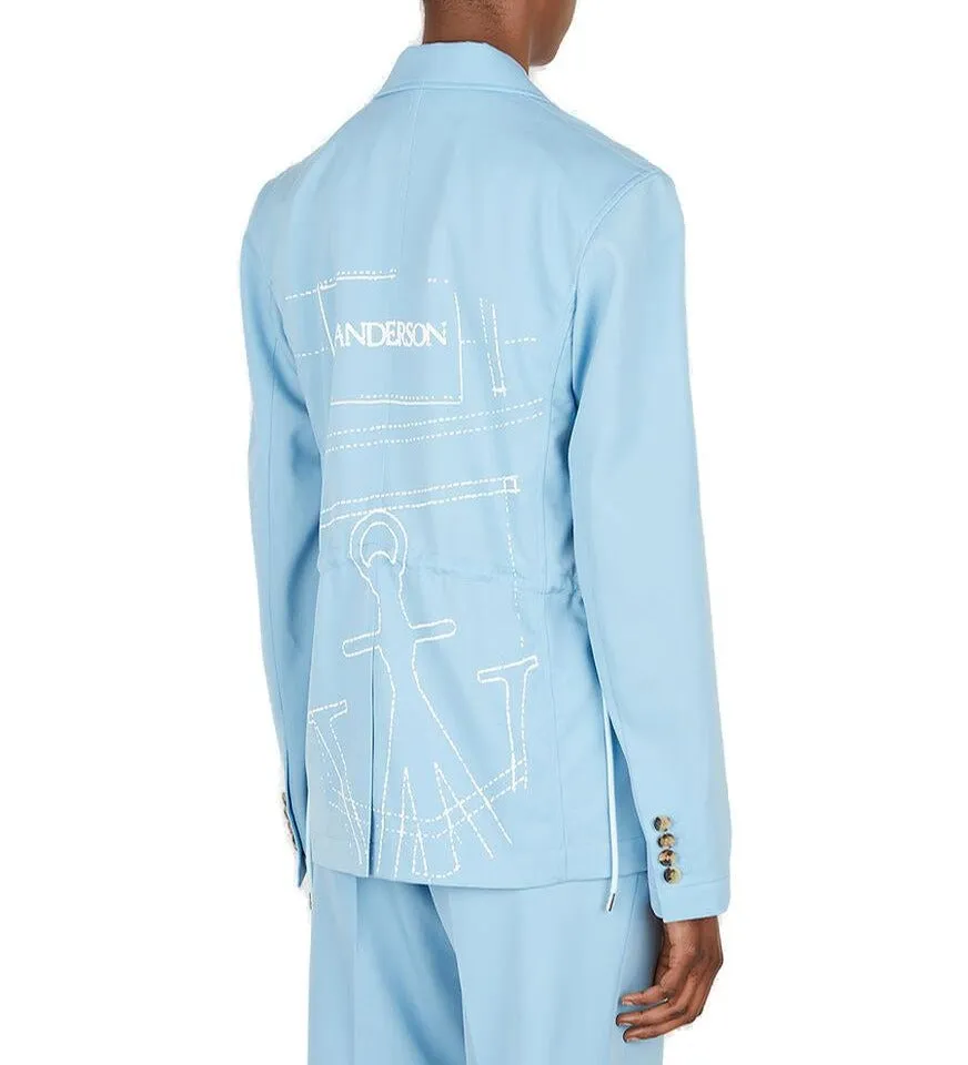 JW Anderson Logo Printed Drawstring Blazer